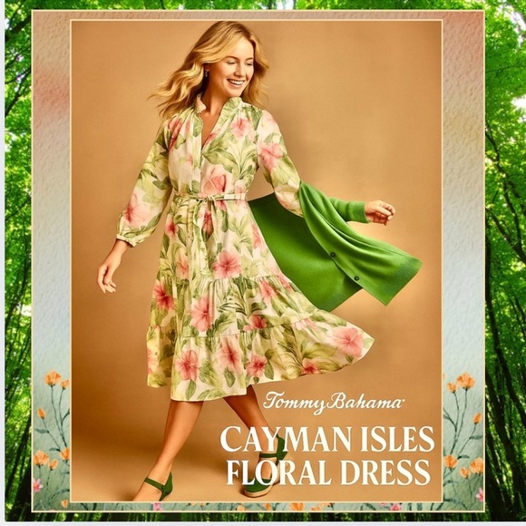 NWT,Tommy Bahama Woman’s White YachtWear Daybreak Hibiscus Linen Dress,Size XS/S - Picture 3 of 16